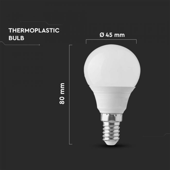 LED E14 LAMP 3.7W WW 320lm 180° GLOBE