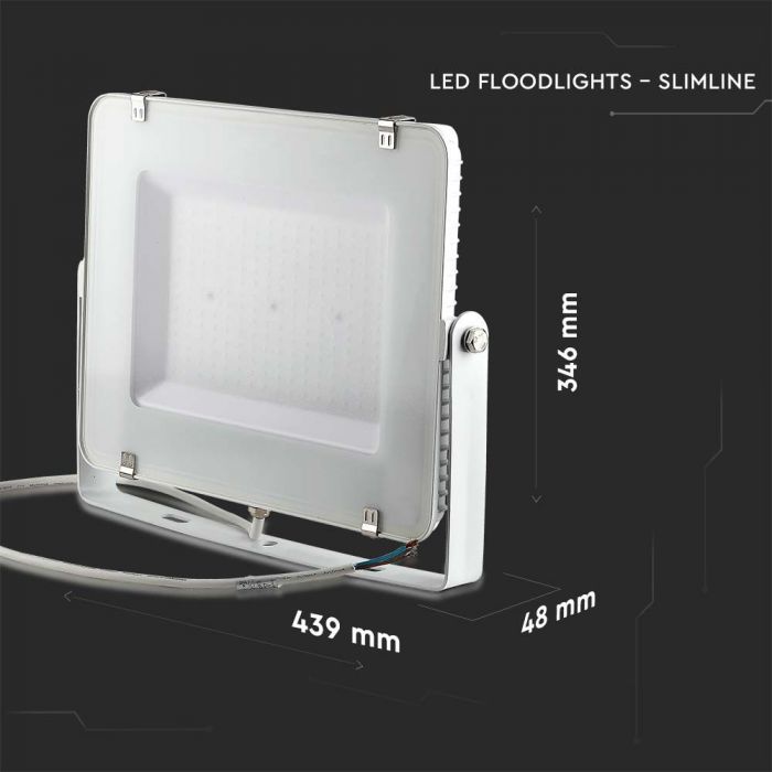 LED FLOOD SLIM 200W DL 100° 16500lm IP65 WHITE SAMSUNG CHIP