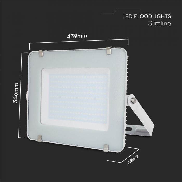 LED FLOOD SLIM 200W CW 100° 16500lm IP65 WHITE SAMSUNG CHIP