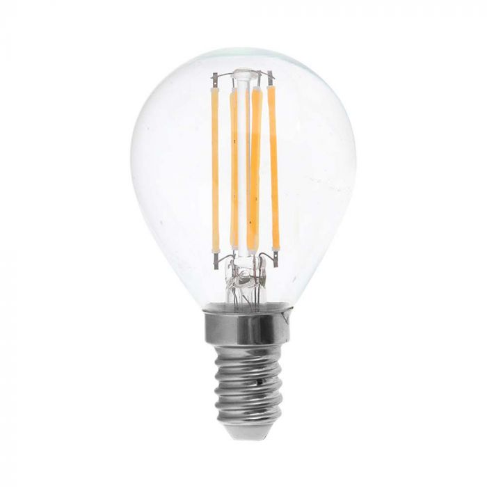 LED E14 FILAMENT LAMP 4W WW 400lm 300° 45X78 GLOBE