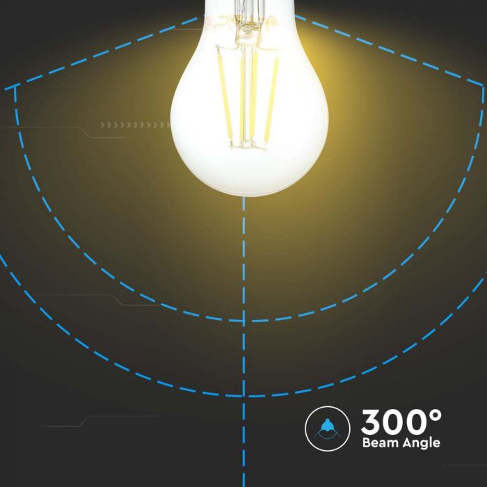 LED E27 FILAMENT LAMP A60 10W CW 1055lm 300° 60x105