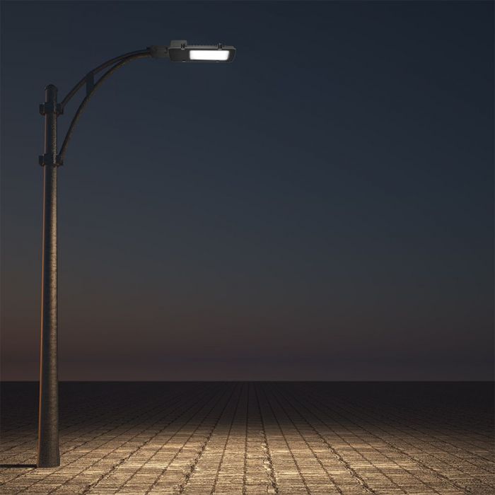 LED STREET LIGHT 50W DL 4700Lm 110° GREY 468x215x60 IP65