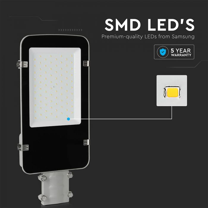 LED STREET LIGHT 50W DL 4700Lm 110° GREY 468x215x60 IP65