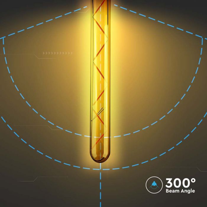 LED E27 FILAMENT LAMP AMBER T30 7W WW 700lm 360° 30X300