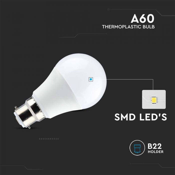 LED B22 LAMP 9W CW 806lm 200° 60X110