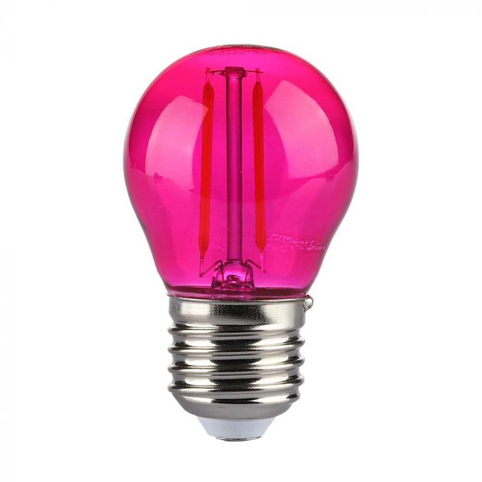 LED E27 FILAMENT LAMP 2W PINK 60lm 300° 45x72 GLOBE