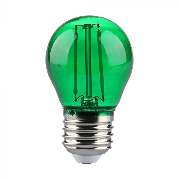 LED E27 FILAMENT LAMP 2W GREEN 60lm 300° 45x72 GLOBE