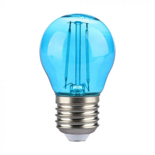 LED E27 FILAMENT LAMP 2W BLUE 60lm 300° 45x72 GLOBE