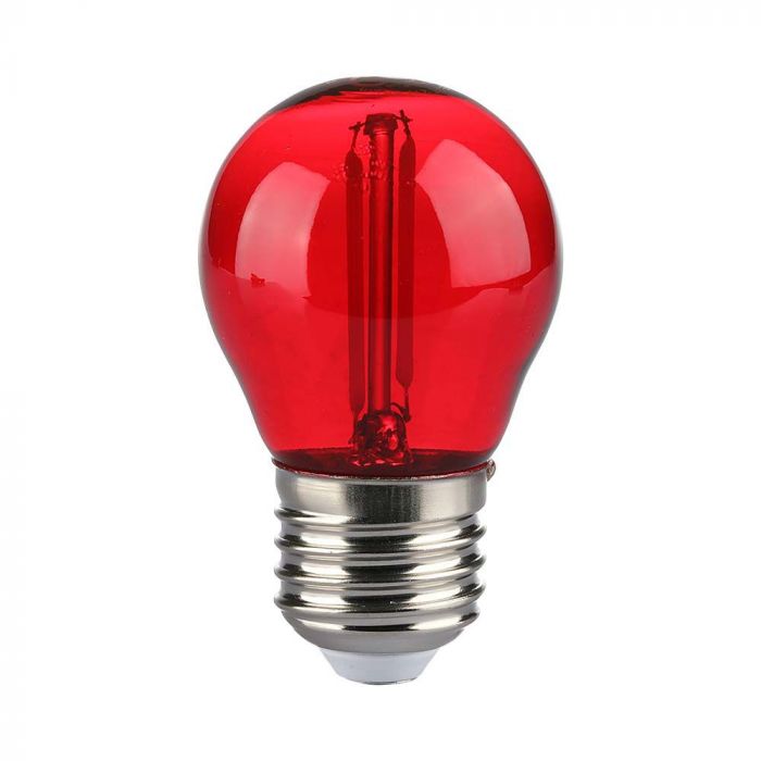 LED E27 FILAMENT LAMP 2W RED 60lm 300° 45x72 GLOBE