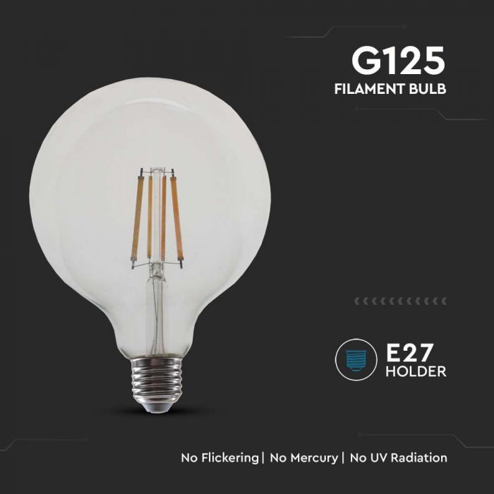 LED E27 FILAMENT LAMP G125 12W DL 1521lm 330° 125X177