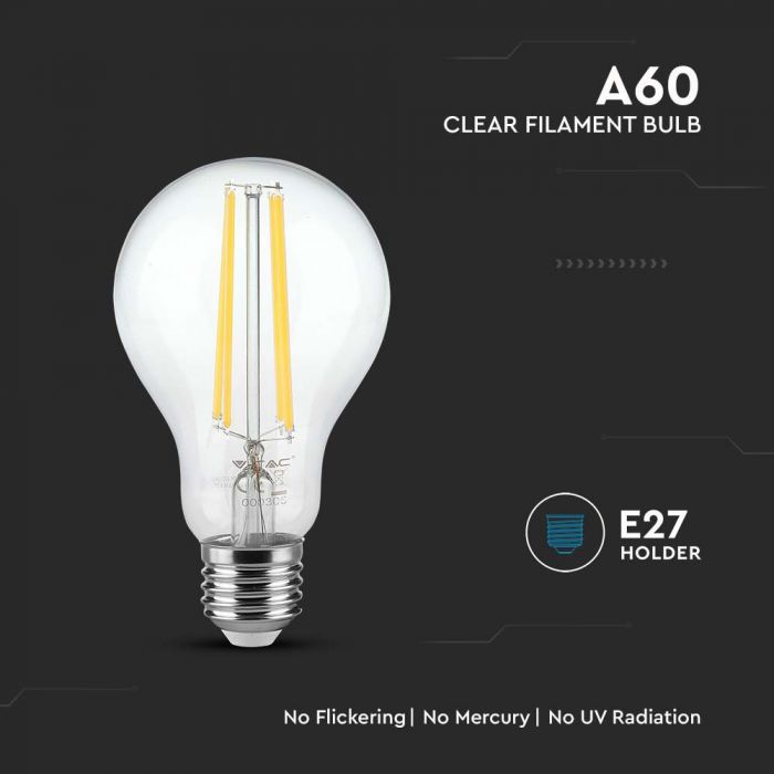 LED E27 FILAMENT LAMP A60 12W WW 1521lm 330° 60x105