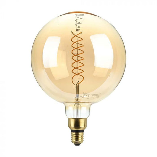 LED E27 FILAMENT AMBER LAMP G200 8W WW 500lm 300° 200X297 GLASS DIMMABLE