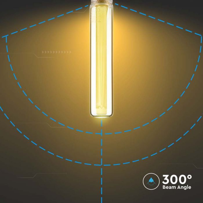 LED ART E27 FILAMENT AMBER LAMP 2W WW 65lm 300° 30X185 T30 GLASS