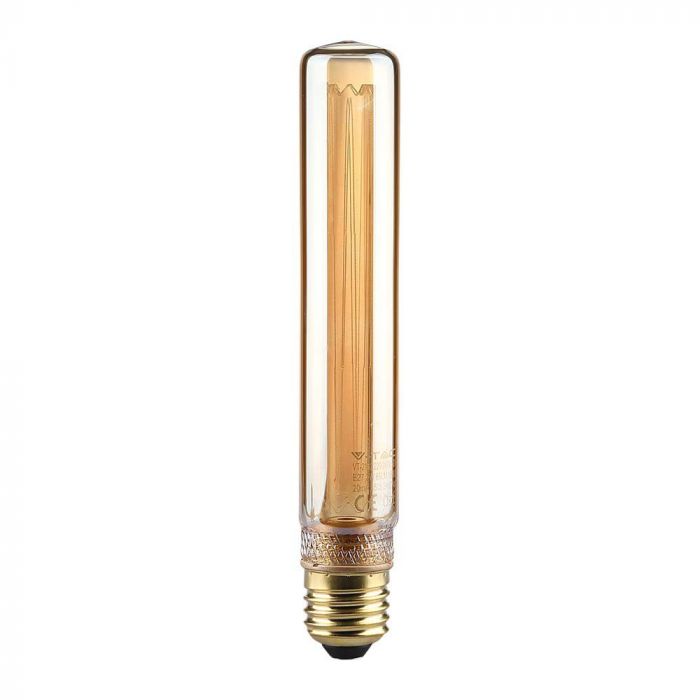 LED ART E27 FILAMENT AMBER LAMP 2W WW 65lm 300° 30X185 T30 GLASS