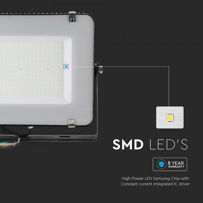 LED FLOOD SLIM 150W CW 100° 17300lm (115lm/W) IP65 BLACK SAMSUNG