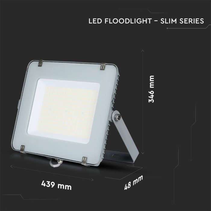 LED FLOOD SLIM 200W DL 100° 23000lm (115lm/W) IP65  GREY SAMSUNG CHIP