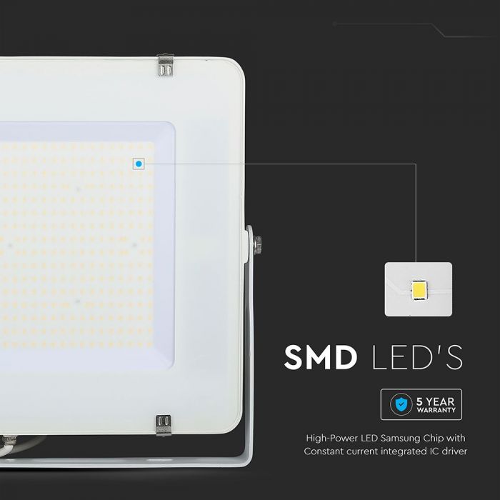 LED FLOOD SLIM 300W DL 100° 34500lm (115lm/W) IP65 WHITE SAMSUNG SMD CHIP