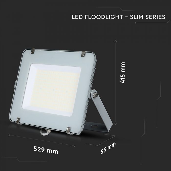 LED FLOOD SLIM 300W CW 100° 34500lm (115lm/W) IP65 GREY SAMSUNG CHIP