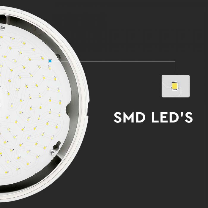 LED DOME WITH EMERGENCY BATTERY17W DL 1400lm 120° 320X100 IP65 IK08