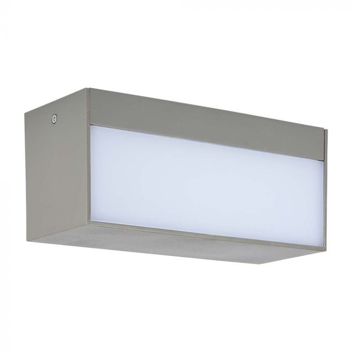 LED UP/DOWN WALL LIGHT GREY 12W CW 1155lm 90° 230X100X90 IP65