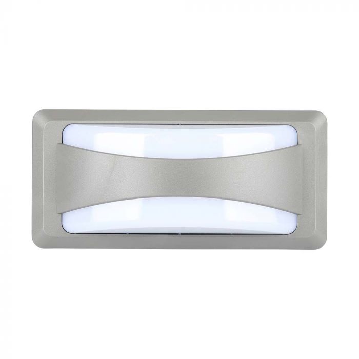 LED BULKHEAD WALL LIGHT GREY 12W DL 1160lm 130° 230X110X76 IP65