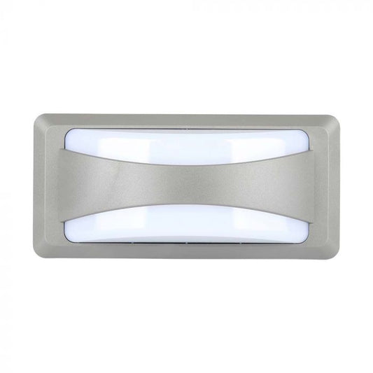 LED BULKHEAD WALL LIGHT GREY 12W WW 1160lm 130° 230X110X76 IP65