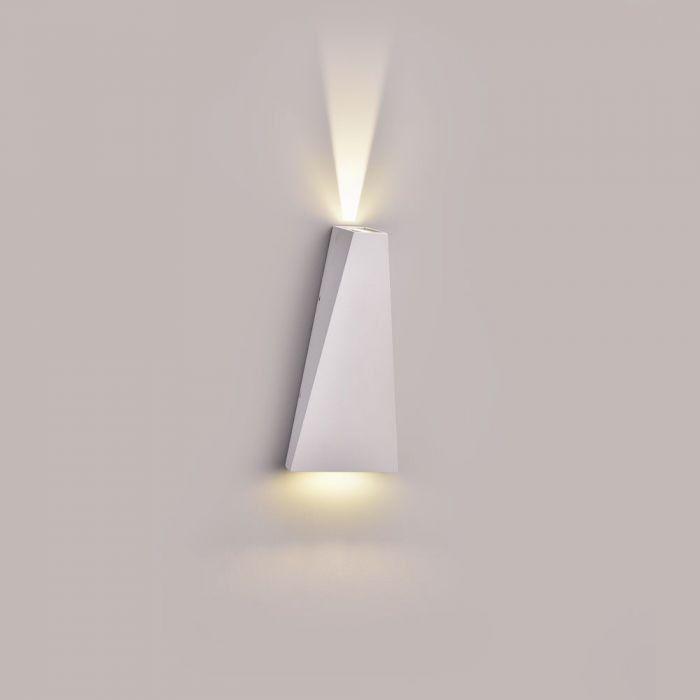 LED WALL LIGHT ALUMINIUM 4W WW 450lm 120° 90X200X90 WHITE IP65