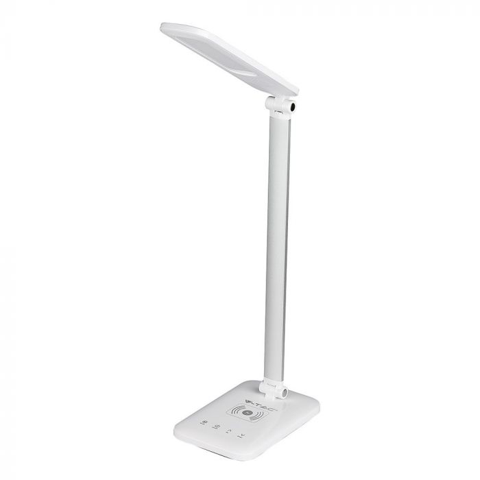 LED TABLE LAMP 7W 3in1 120° 400lm WHITE WITH WIRELESS CHARGER