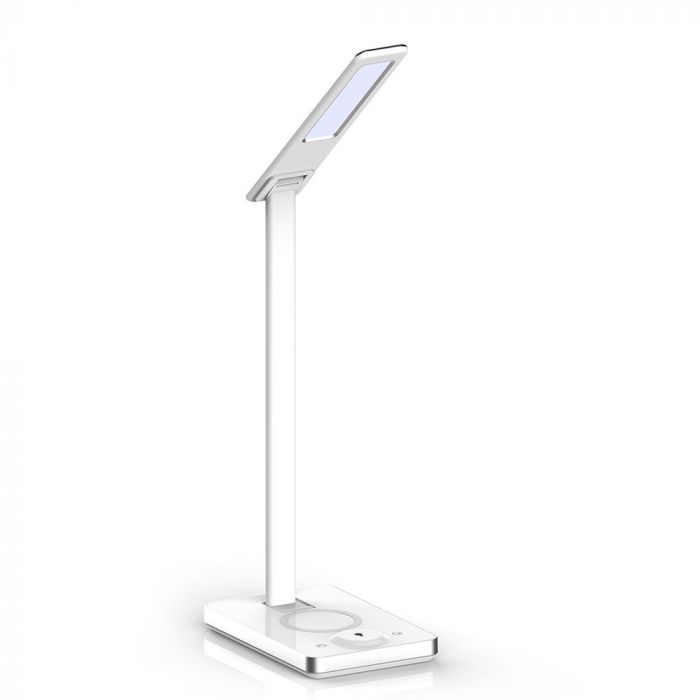 LED TABLE LAMP WITH WIRELESS CHARGER 12.5W 640lm 3in1  440x120x40 WHITE