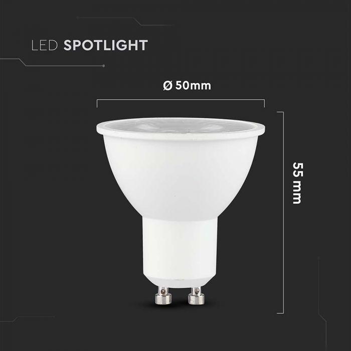 LED GU10 LAMP 7.5W CW 610lm 110° 50X55 WITH SAMSUNG CHIP