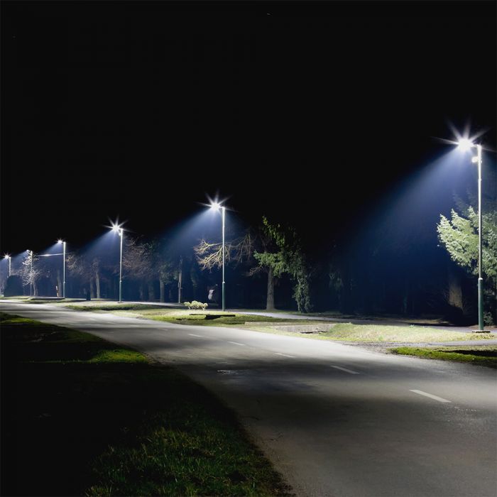 LED STREET LIGHT SLIM 30W CW 4050lm 120° GREY 375x135x63mm IP65