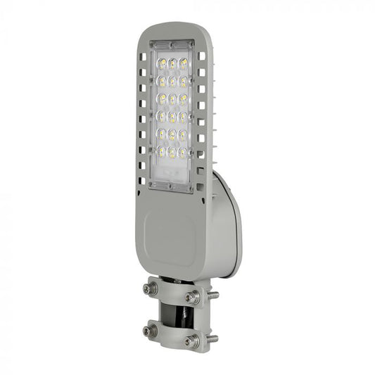 LED STREET LIGHT SLIM 30W CW 4050lm 120° GREY 375x135x63mm IP65