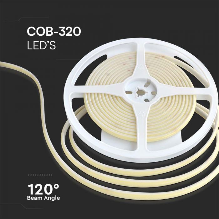 LED STRIP COB LIGHT CW 840Lm 10W/M 5? 24V IP67