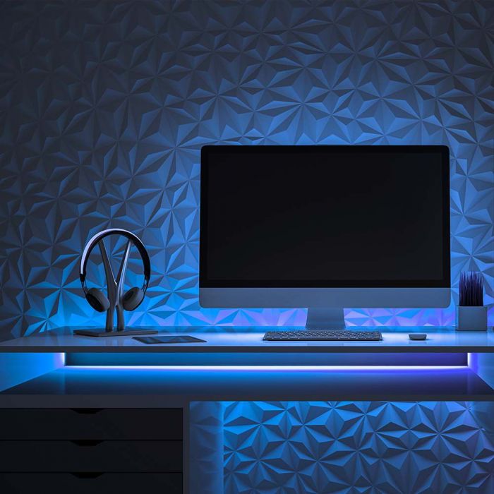 LED STRIP COB LIGHT BLUE 840Lm 10W/M 5? 24V IP67