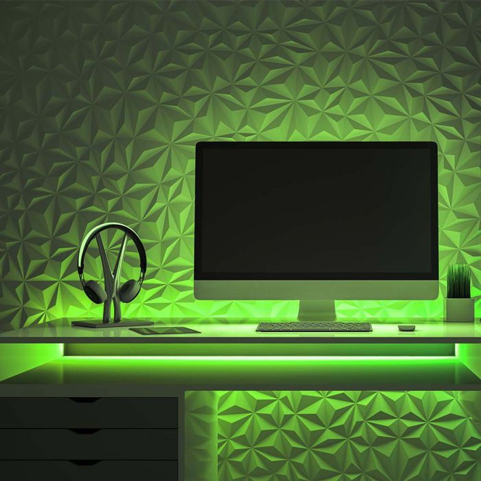 LED STRIP COB LIGHT GREEN 840Lm 10W/M 5? 24V IP67