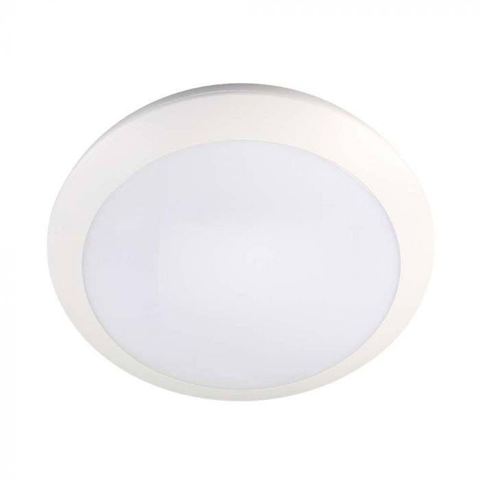 LED DOME LIGHT MICROWAVE SENSOR DIMMABLE 20W 3IN1 1850lm ROUND WHITE IK10 IP66