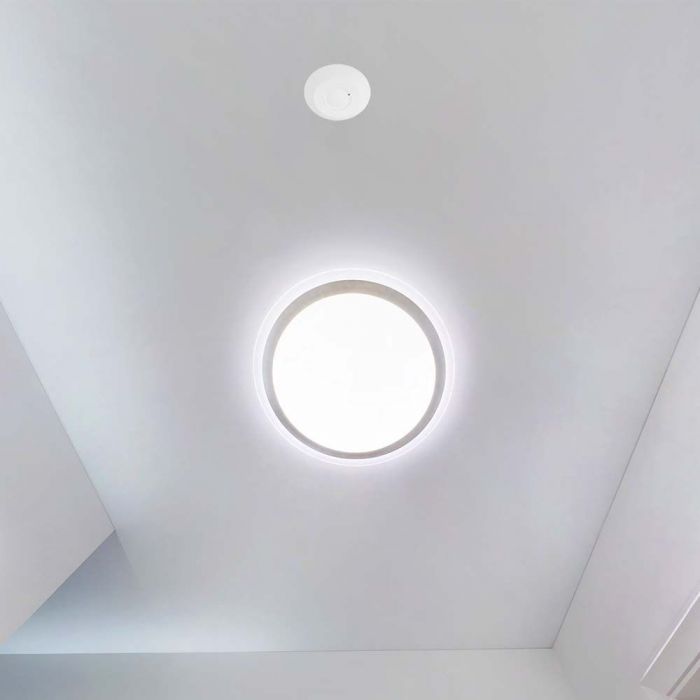 LED MICROWAVE MOTION SENSOR CEILING 360'D 1-8m(radius) adjustable 2000W  Max 115x24.3mm WHITE IP20