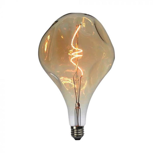 LED E27 FILAMENT SPIRAL LAMP A165S 4W WW 250lm 300° 165x275mm  AMBER GLASS