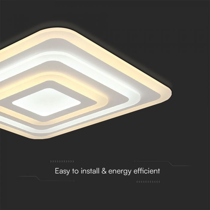 LED CEILING LIGHT 3 STEP DIMMABLE  77W 6700lm 3IN1 495x495x55mm WHITE