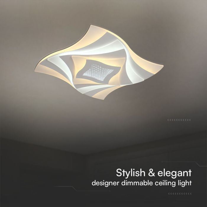 LED CEILING LIGHT 3 STEP DIMMABLE  75W 6500lm 3IN1 495x495x55mm WHITE