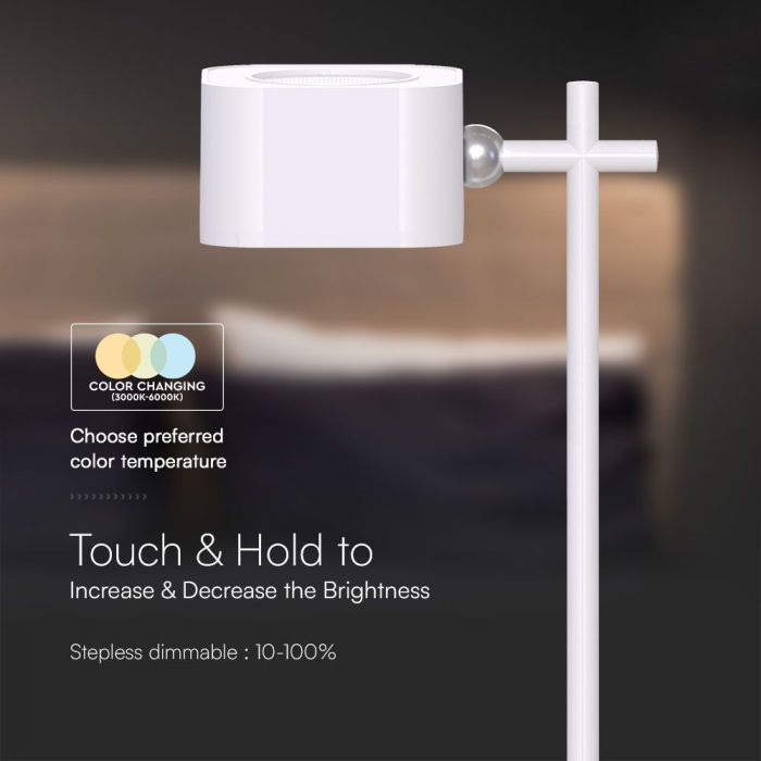 LED MAGNETIC TABLE LAMP TOUCH DIMMING 3W 300lm 3IN1 353x110mm WHITE