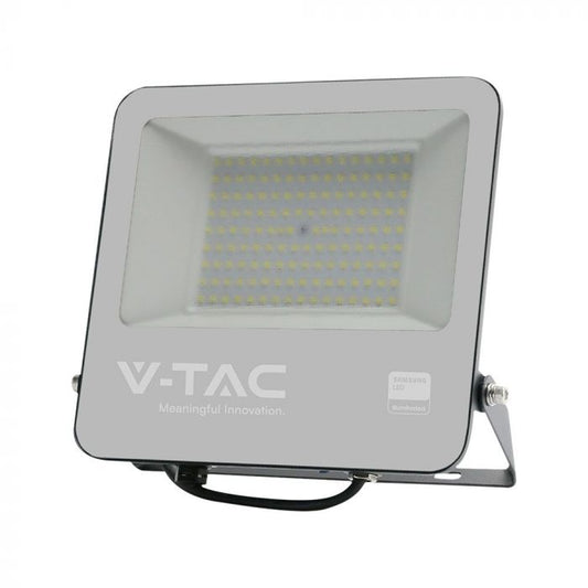 LED FLOODLIGHT 100W CW 8700lm 253.5x40x242.5mm BLACK BODY GREY FROSTED GLASS SAMSUNG IP65