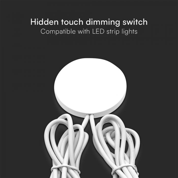 HIDDEN TOUCH DIMMER SWITCH FOR LED STRIP LIGHT WHITE