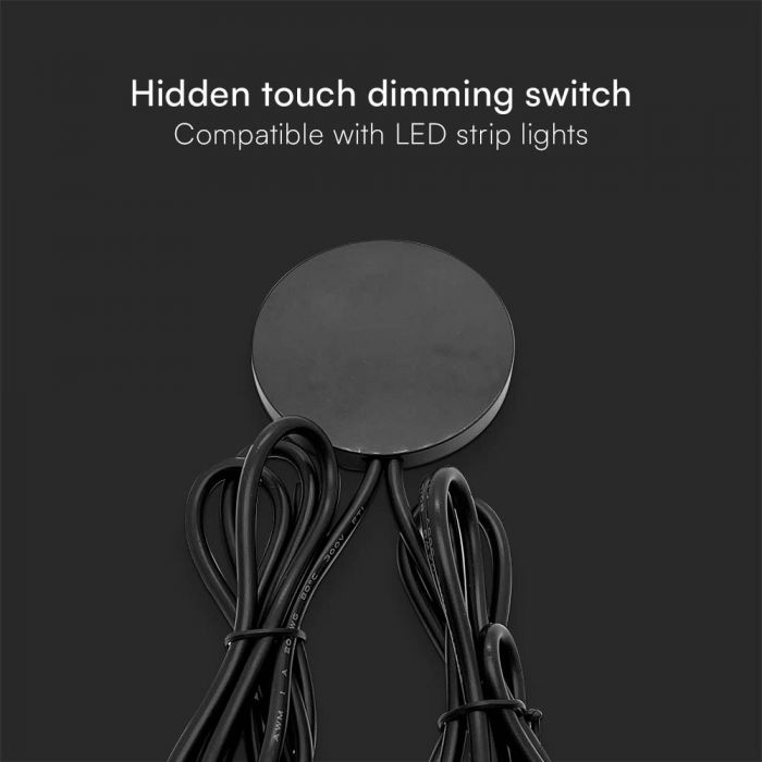 HIDDEN TOUCH DIMMER SWITCH FOR LED STRIP LIGHT BLACK