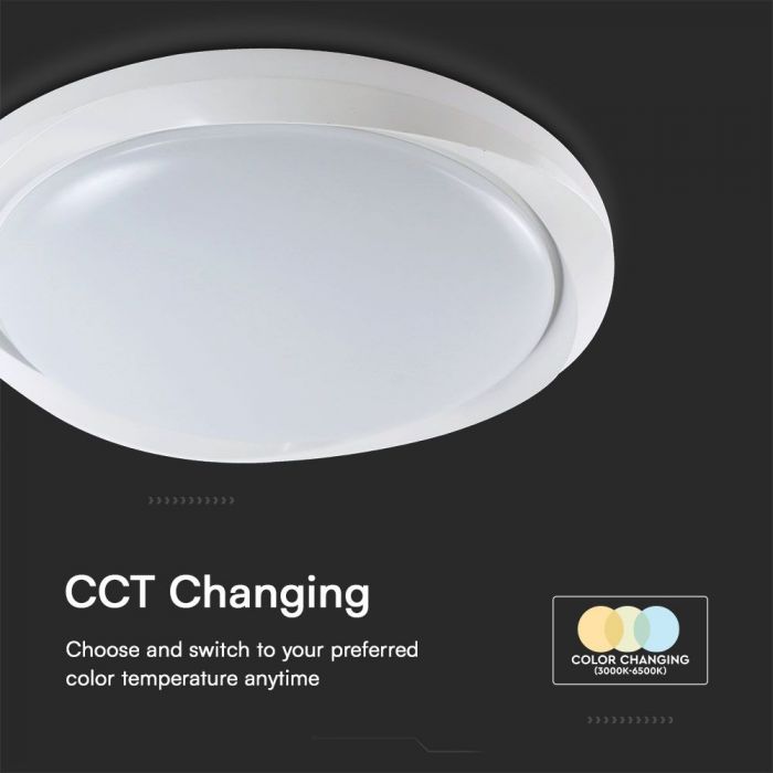 LED DESIGNER Ceiling Light with Remote Control CCT Changing 30/60/30W 6000lm 360° 492x71mm DIMMABLE-Cyclone Cover