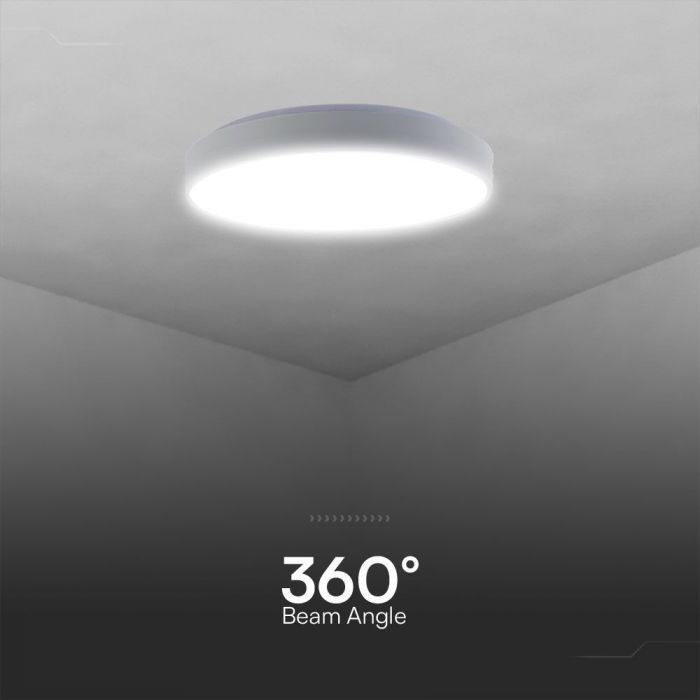 LED DESIGNER Ceiling Light with Remote Control CCT Changing 30/60/30W 6000lm 360° 495x66mm DIMMABLE -ELEGANT WHITE