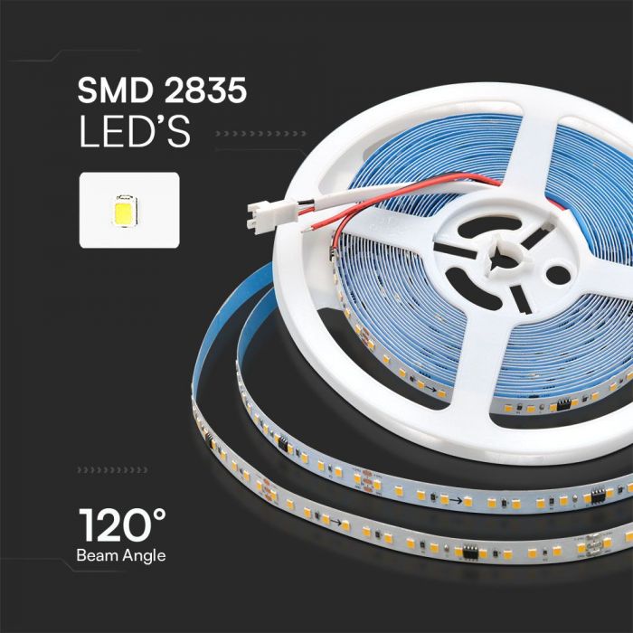 LED STRIP LIGHT RUNNING WW 120° 8MM 10W/M 10M/ROLL 24V