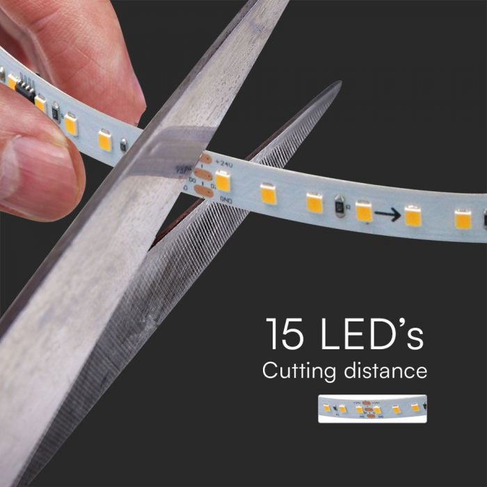 LED STRIP LIGHT RUNNING WW 120° 8MM 10W/M 10M/ROLL 24V