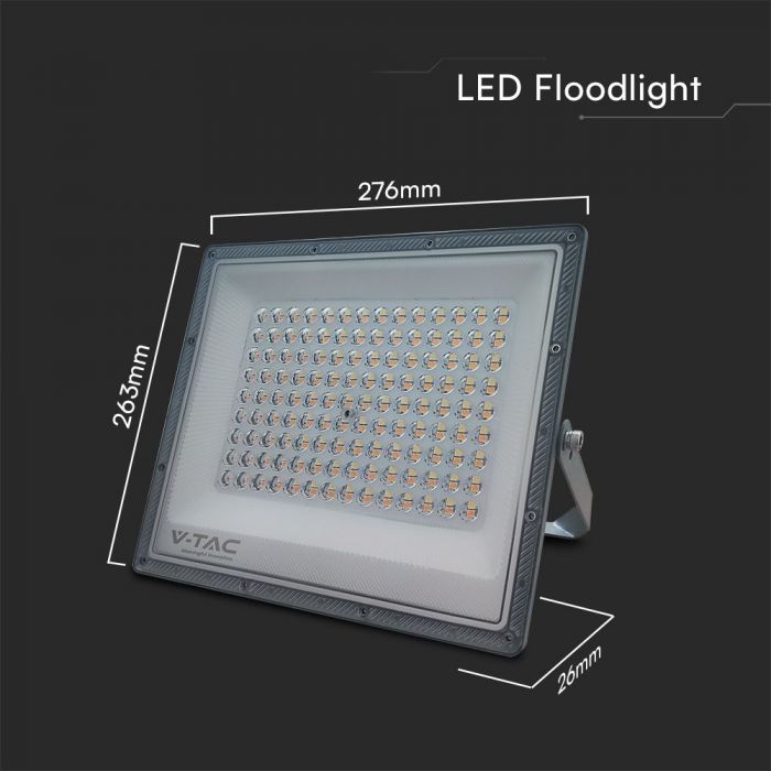 LED FLOOD SLIM 100W 3IN1 90° 8150lm IP65 GUN GREY