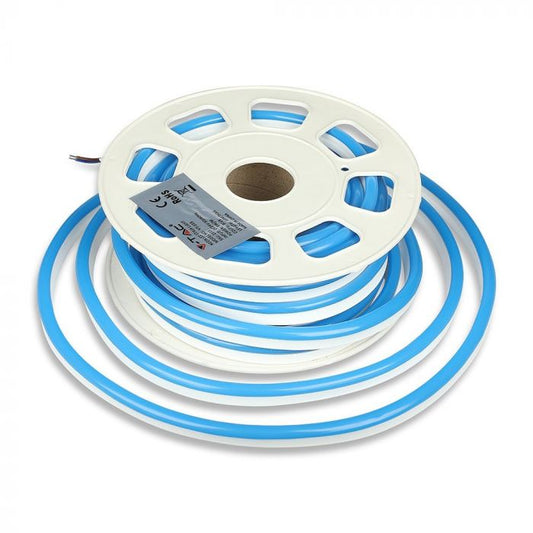 LED NEON FLEX 120LEDs BLUE 24V 8W 400lm 10M/ROLL 160° IP65